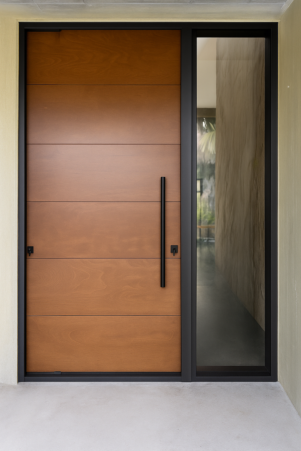 Manija sencilla negra redonda 60 cm