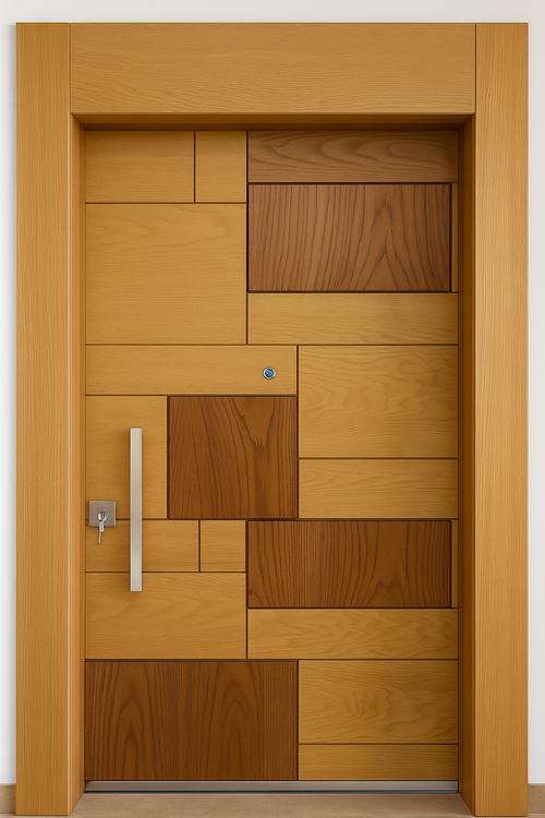 Manija doble plateada rectangular 60 cm