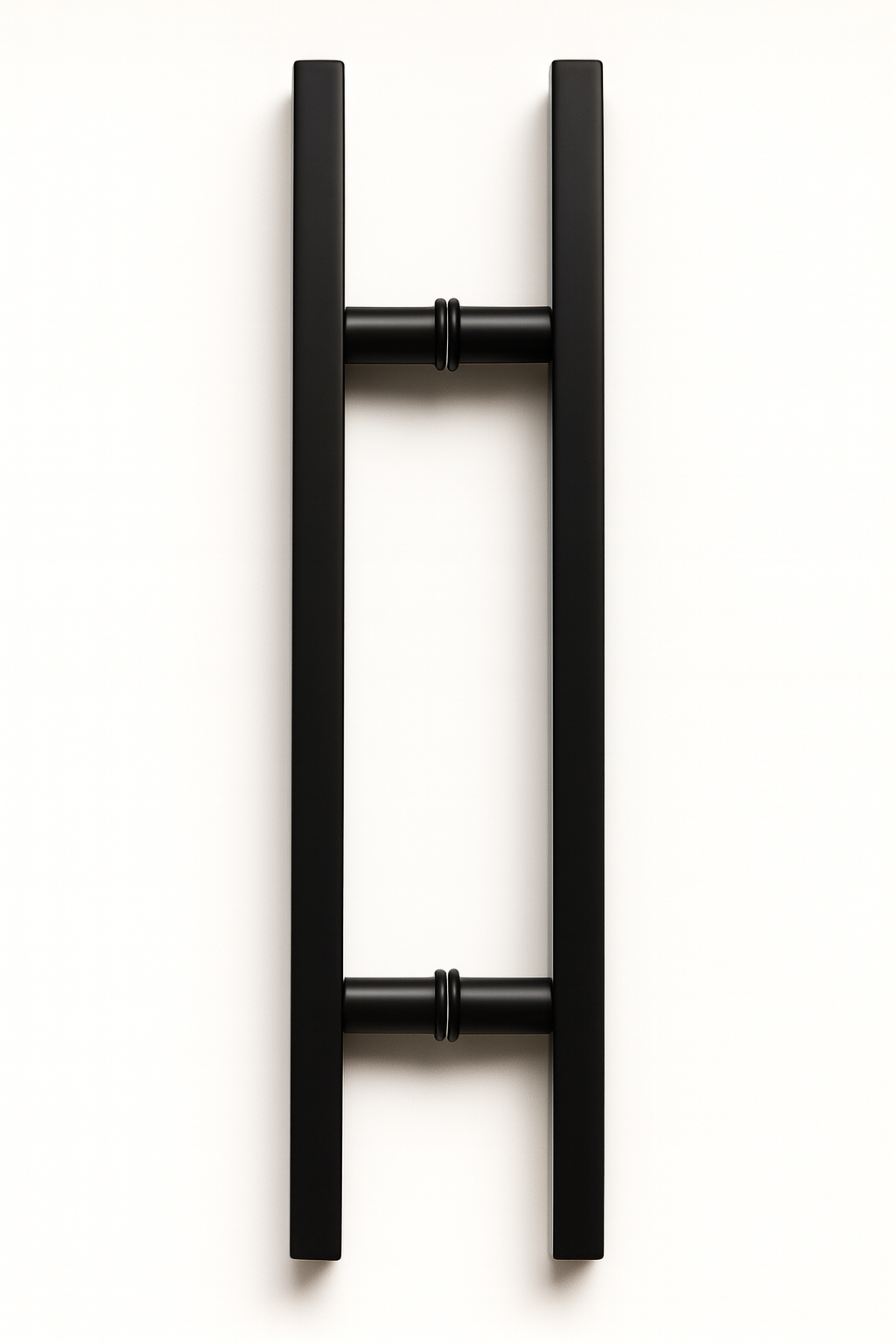 Manija doble plateada rectangular 60 cm