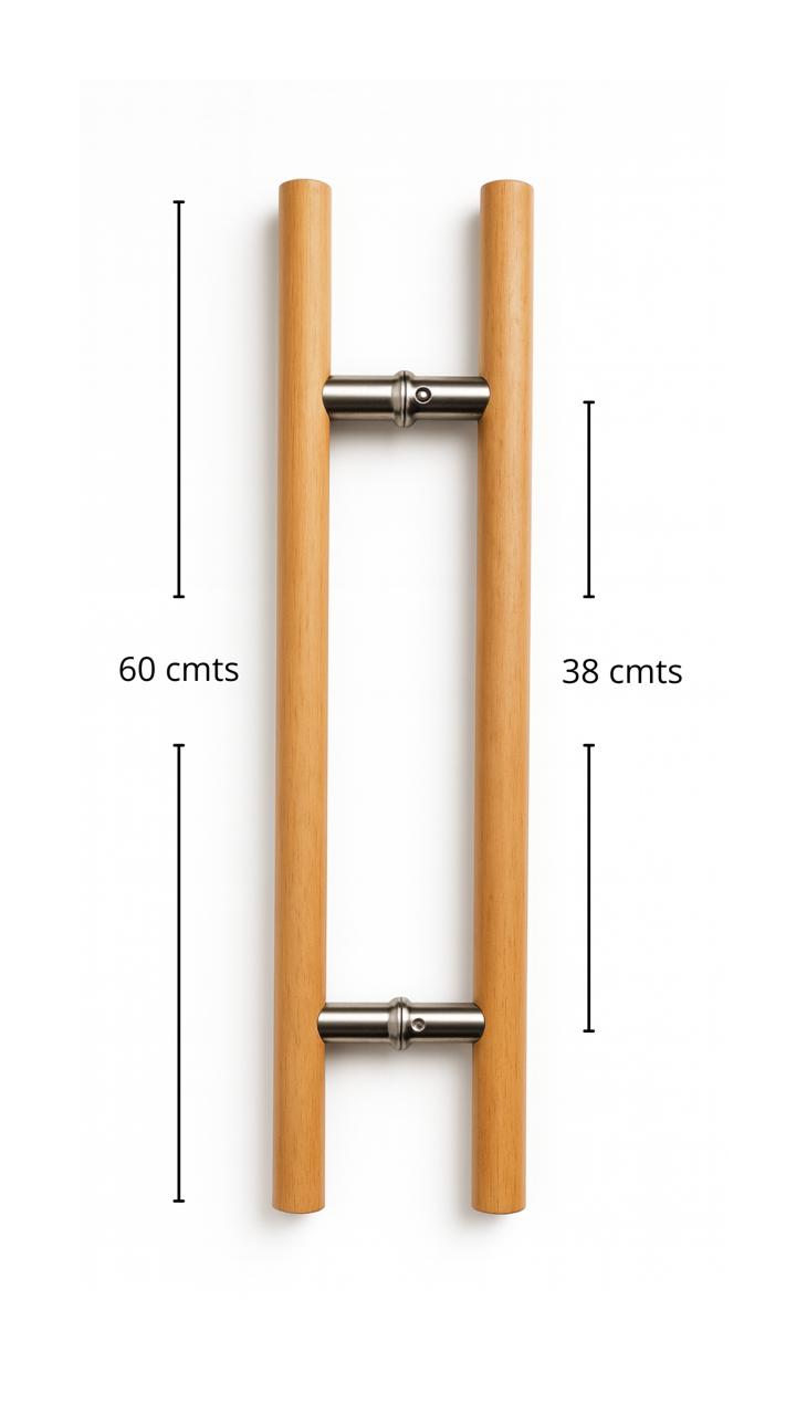 Manija doble en pino 60 cm